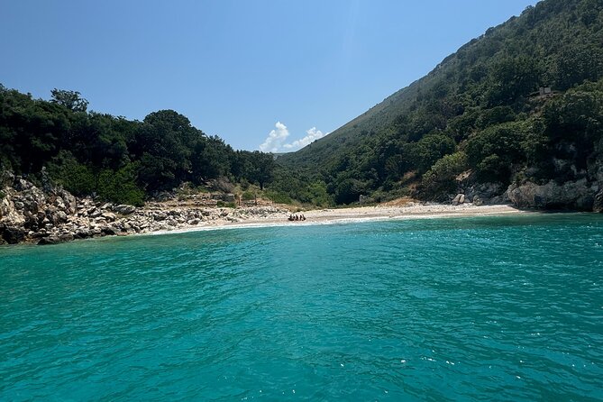 Blue Gem Cave and Grama Bay Speedboat Tour from Vlore - Secret Canyon: the narrow passage moment