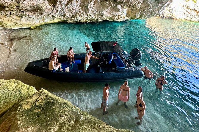 Blue Gem Cave and Grama Bay Speedboat Tour from Vlore - Grama Bay for the long finale: swim, relax, and spot old inscriptions