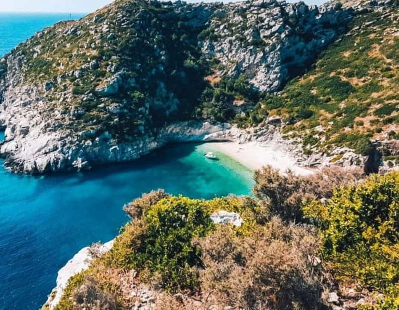 Boat Trip Vlore: Haxhi Ali Cave & Saint Jan Beach - Meeting at Hotel Bologna, then it is speedboat time
