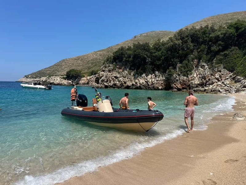 Bristan Bay Speedboat Tour Vlore - Haxhi Ali Cave: photo stop, then swim and snorkel