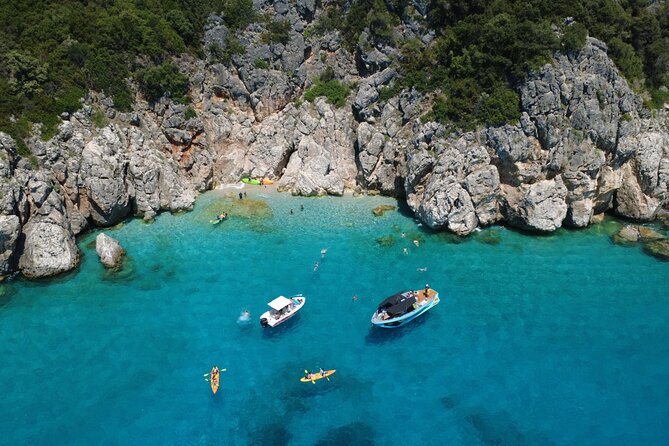 Dhermi: Boat tour of the coast to Filikuri beach - Pirates Cave in Dhermi: quick, iconic, and easy to fit in