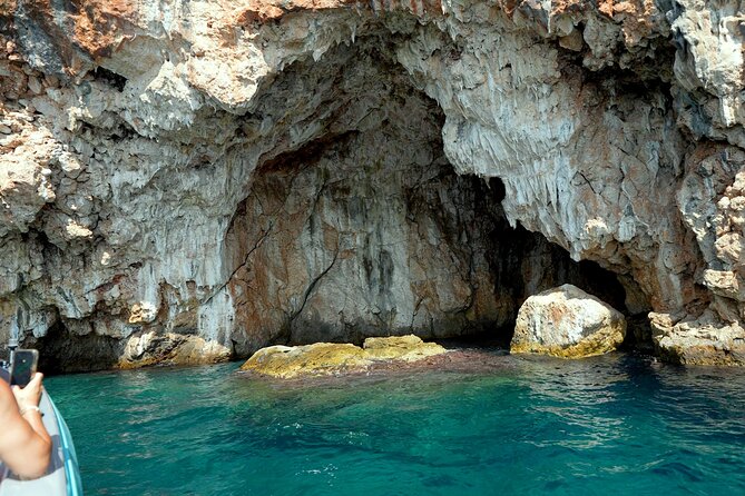 Dhermi: Boat tour of the coast to Filikuri beach - Pigeons Cave and swim time: where the tour turns into a water day
