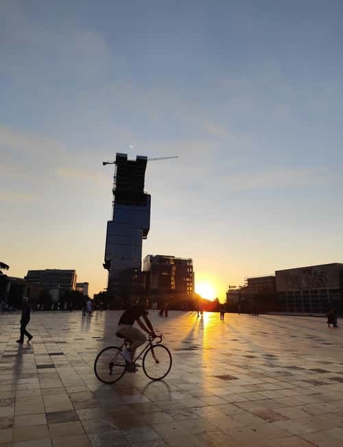Discover Tirana: Panoramic Tour and Walk around the Artificial Lake - Skanderbeg Square to the Orthodox Cathedral: symbols, murals, and architecture clues