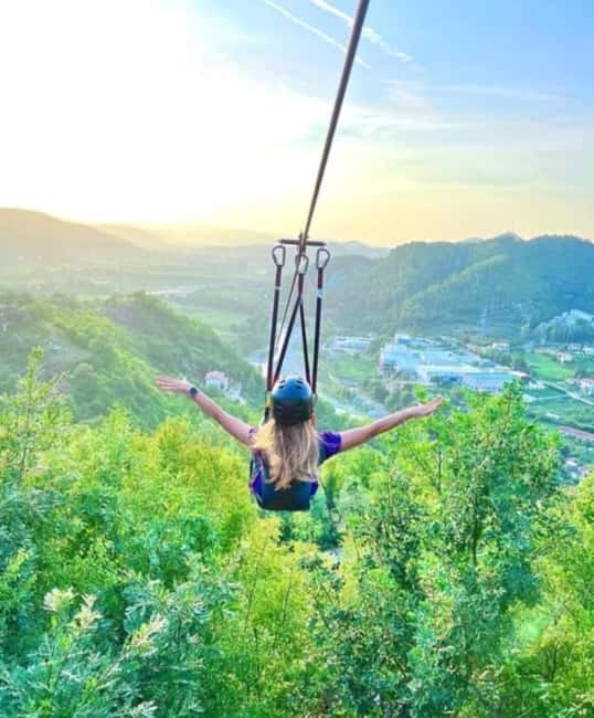 Durres/Golem: Zipline Albania and Petrela Castle - Flying 2-3 minutes above hills, forests, and valleys