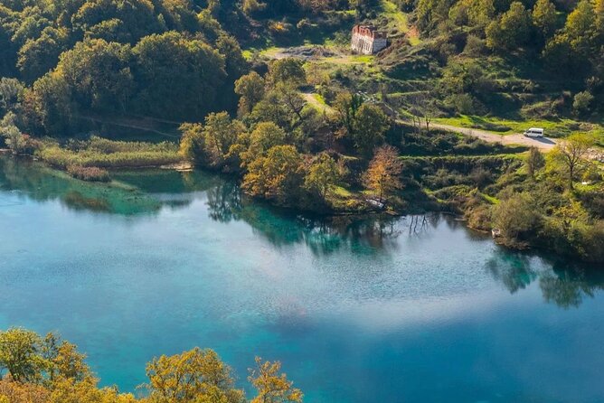 Explore Blue Eye and Lekursi Castle Sunset from Saranda - Stop 1 at the Blue Eye, Syri i Kaltër: a Natural Spring with Real Scale