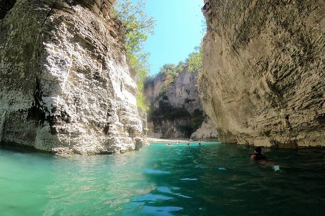 From Berat exploring Bogova waterfall & Osumi canyon - Bogova Waterfall swim time in cold water