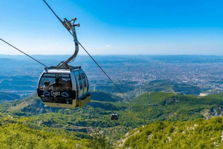 From Durres/Golem: Tirana City Tour and Dajt Cable Car - Dajti Express cable car: short ride, big view payoff