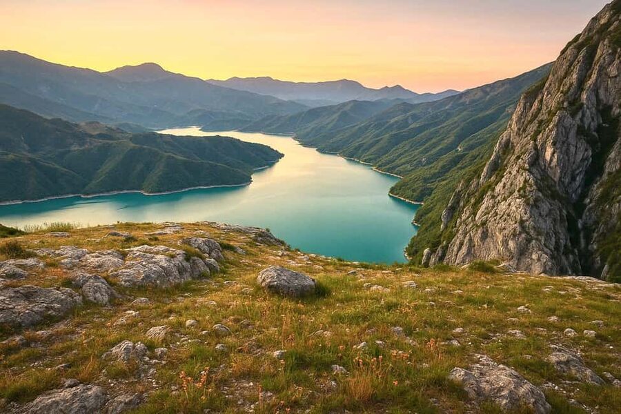 From Durres/Tirana: Sunset Tour at Bovilla Lake by 4x4Suv - Bovilla Lake: the main stop for views, photos, and a calm break