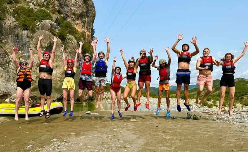 From Permet: Amazing Rafting Experience at Vjosa River - Swimming, Rock Jumps, And The Summer River Mood