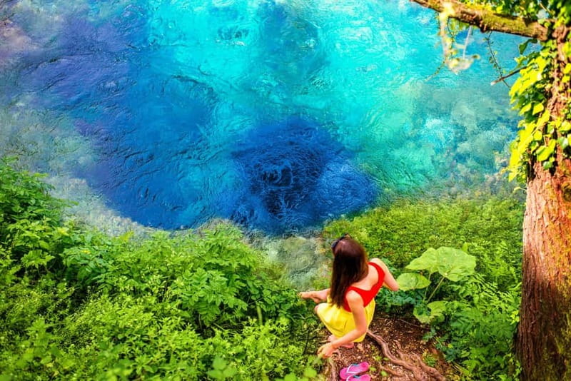 From Sarandë: The Blue Eye and Lekuresi Castle - The Blue Eye: Seeing the 50-Meter Spring Up Close