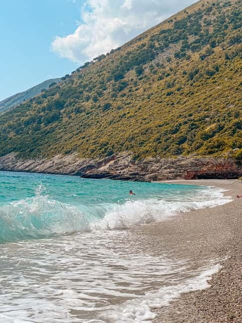 From Tirana: Day Trip at Sazan Island- Karaburun Peninsula - On the Water: Music, Cocktails, Parties, and Windy Day Reality