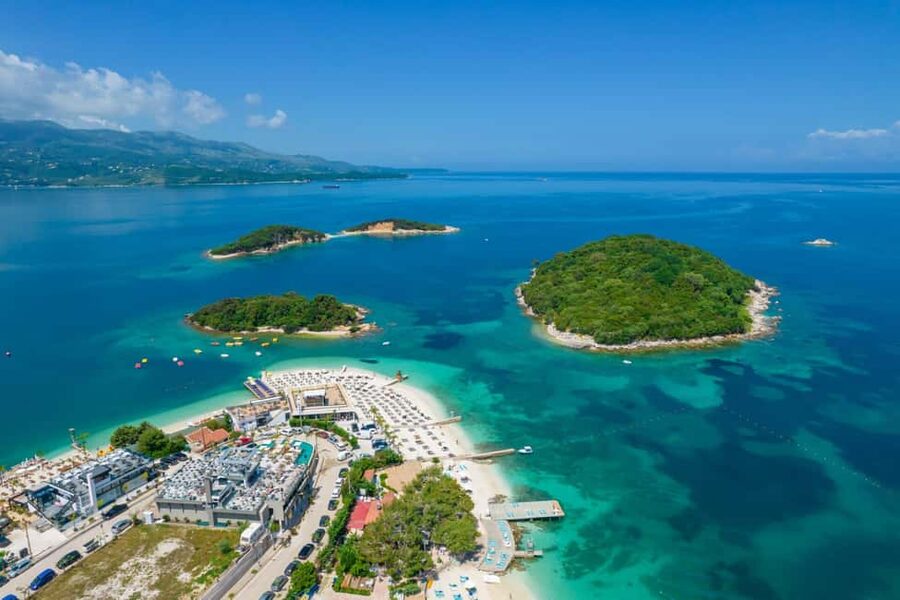From Tirana/Durres/Golem: Ksamil, Blue Eye, Sarand(Smll Grp) - From Ksamil to Lekursi Castle, the viewpoint transition that changes the vibe