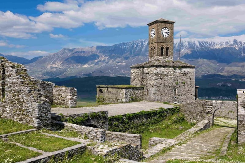 From Tirana: Gjirokastër Castle, Cold War Tunnel & Bazaar - Gjirokastër Castle: views first, then the military museum