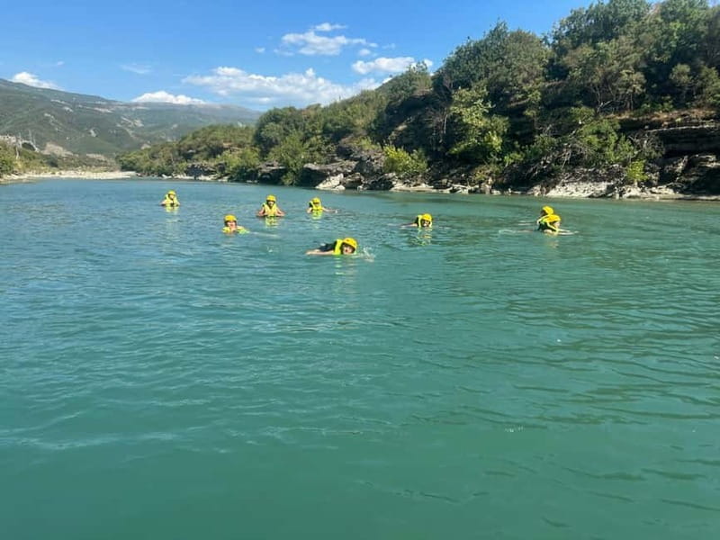 From Tirana: Vjosa Rafting & Benja Thermal Baths Day Tour - Vjosa River National Park rafting: clear water, canyon scenery, and Class 2 to 3 rapids