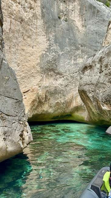 From Vlore: Blue Cave and Grama Bay Adventures - Stop 1 to Stop 3: Haxhi Ali Cave, first swim energy