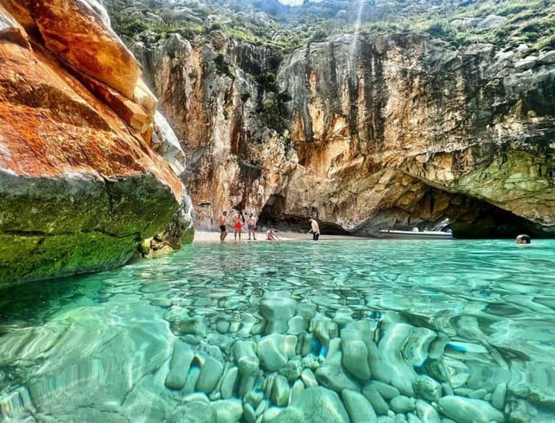 Grama Bay & Blue Cave: Snorkeling & Secret Beaches in Vlore - Nezhajve Family Beach: the long swim break with lunch time