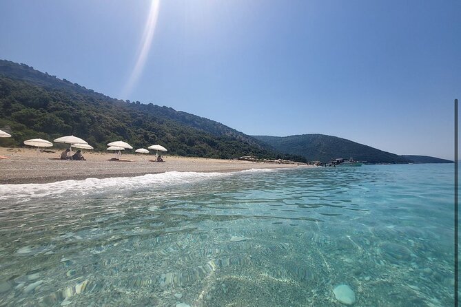 Group Tour From Saranda to Krorez Free Drink Umbrella - Anchor Cave: peaceful water and easy photo moments
