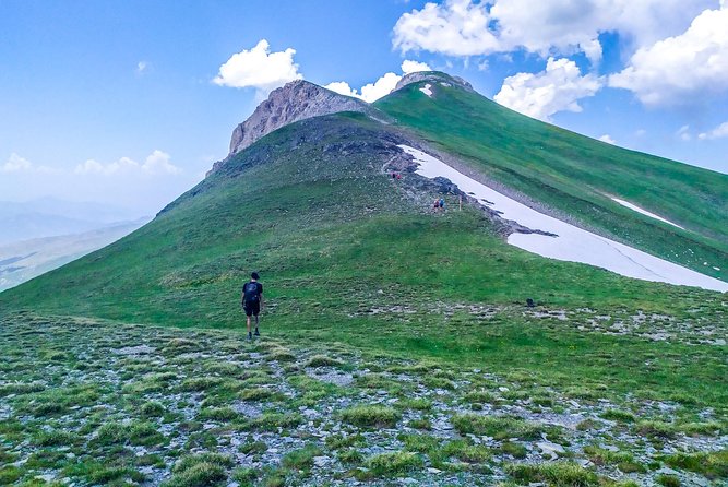 Hiking at Korabi Mountain Peak in a 2 Days Tour from Tirana - Day 2 summit hike: 16.3 km, 1,490 m gain, and how the trail changes