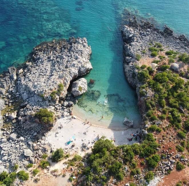 Himara: Albanian Riviera Boat Tour with Swimming stops - Livadhi Beach to Gjipe Canyon: photo stops that set up the real scenery