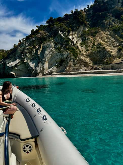 Ksamil Pigeon Cave Snorkeling free Drinks Speedboat In Group - Shpella e Pullumbave (Pigeon Cave) red rock and blue-water cave