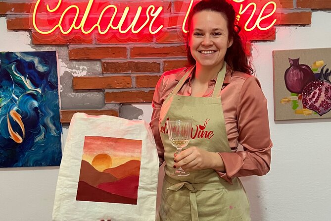 Painting on Tote Bags Workshop with Welcome Drink - Where You Start: Tirana Colour Wine, Boshnjaku 32