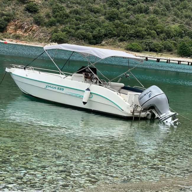 Pelagic Boat Tour7 destinations:drink+Snorkel+Umbrella️‍ - Kefali Cape and Kakome: Dramatic Cliffs, Quick Photo Chances