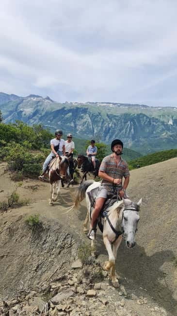 Përmet: Amazing Horse Riding Experience at Vjosa NP - The snack, drinks, fruit, and local wine stop