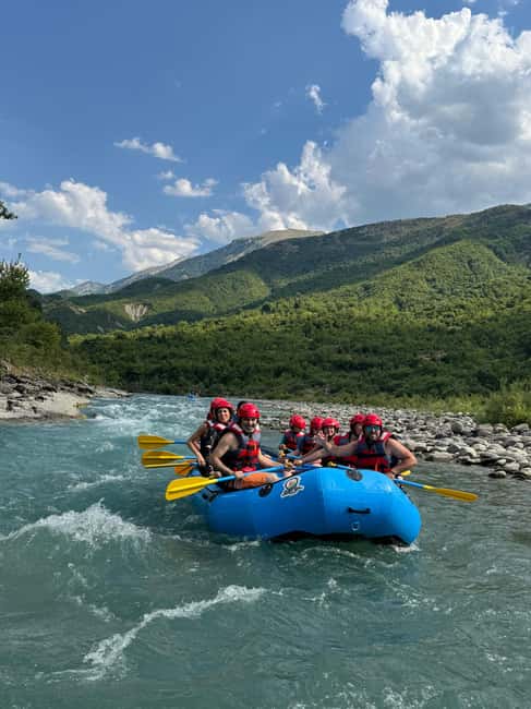 Permet: Kayak Experience - Vjosa River National Park Albania - The mid-journey stop: calm water, swim time, and photo moments