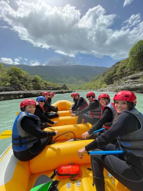 Permet: Vjosa River National Park Guided Rafting Tour - Mid-trip break: swim in clear water and take the best photos
