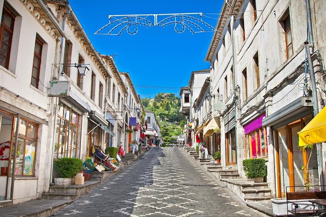 Private Day Tour of Gjirokastra from Tirana - The Old Bazaar walk: the black and white stone pattern