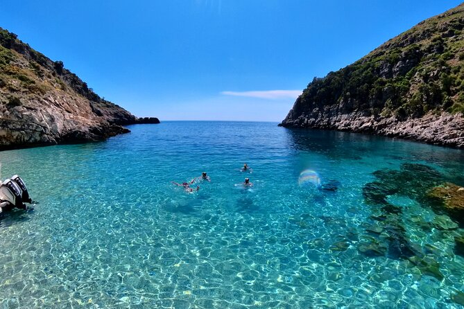 Private Full Day Boat Expedition to Grama Bay - Dafina Beach and Dafina Cave: a quieter swim option