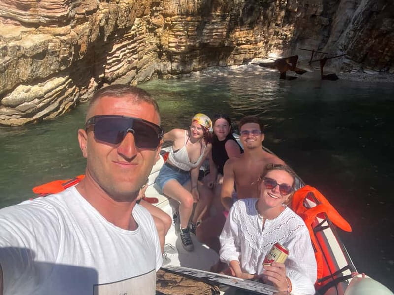 Saranda: Boat tour to 7 destinations end snorkeling - Gremina, Kakome, and Soldiers Bay: short stops that actually help you swim
