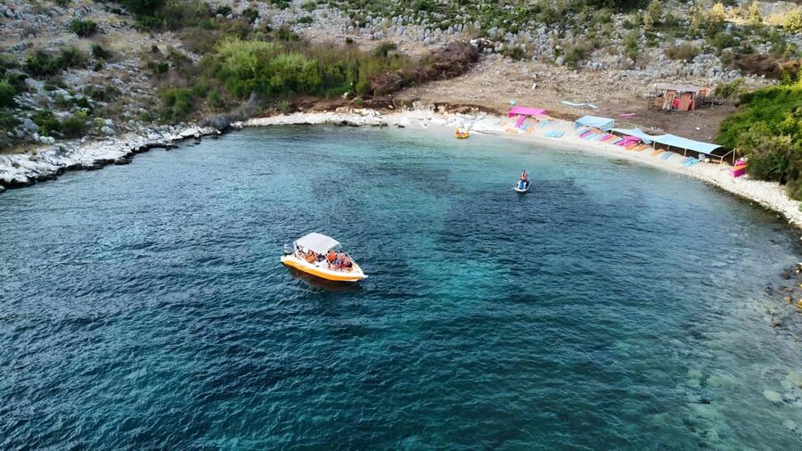 Saranda: Full-Day Boat Tour with Beach Stops & Swimming - Getting going: the first 30 minutes on speedboat