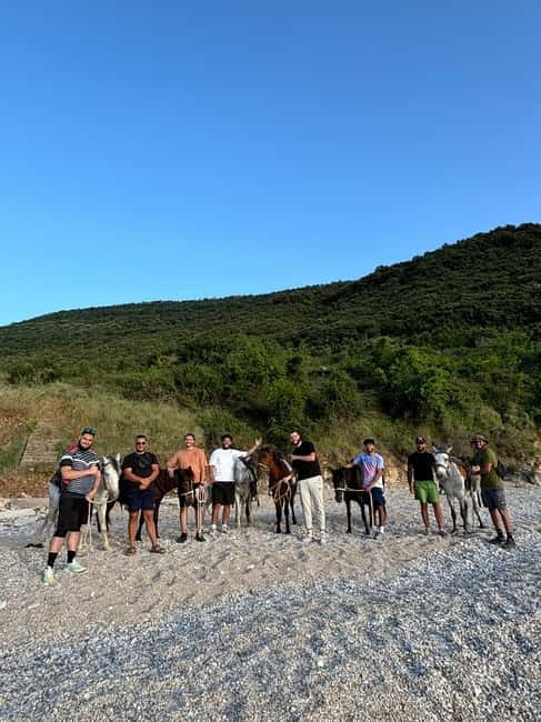 Saranda: Horseback Riding Tour - Kakoma Beach stop: photos, a short walk, and that sunset feeling