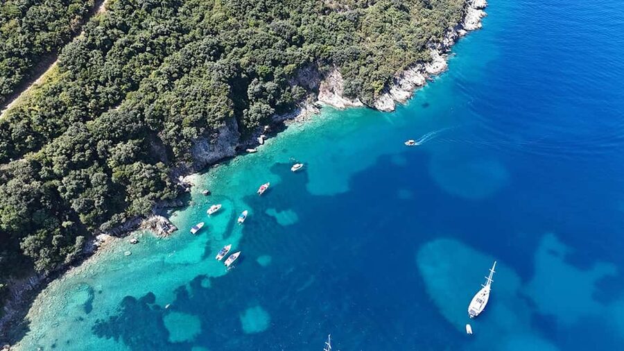 Sarandë: Boat Tour Turtle Cave Kakome & Krorez Snorkeling - Kakome and Kakoma Beach: crystal-clear water and easy relaxation