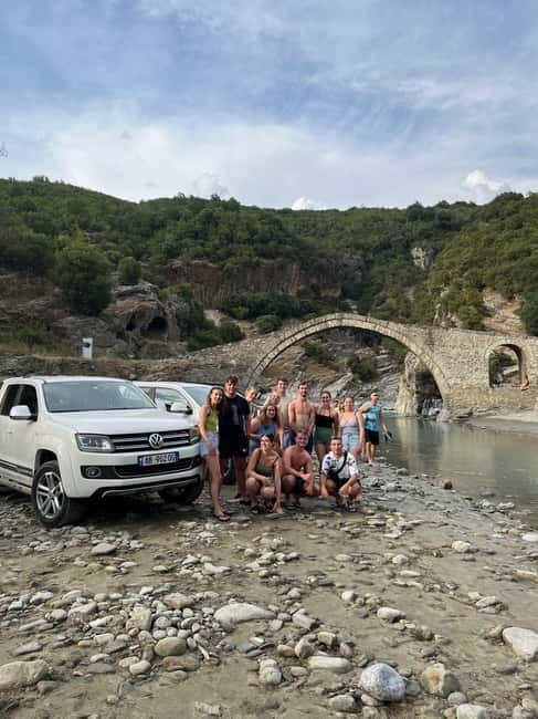 Sarande: Permet 4x4 Tour, Rafting and Thermal baths - The Përmet window: guided sightseeing, swimming, and sunset views