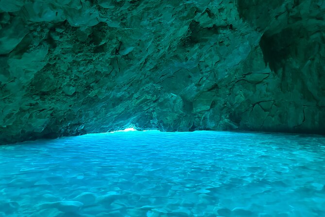 Speed Boat Tour to Vlore's Secret Blue Cave at Grama Bay - Grama Bay for 2 hours, the cave of writings at rock level