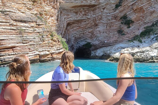 Speedboat Tour Swimming Snorkeling in Pigeon Cave Mirror Beach - Muri Manastirit: a monastery stop between water breaks