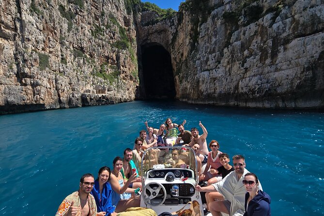 Speedboat Tour to Sazan Island, Haxhi Ali Cave and Marine Park - Stop 1, Sazan Island: military base exploring plus swim and hiking