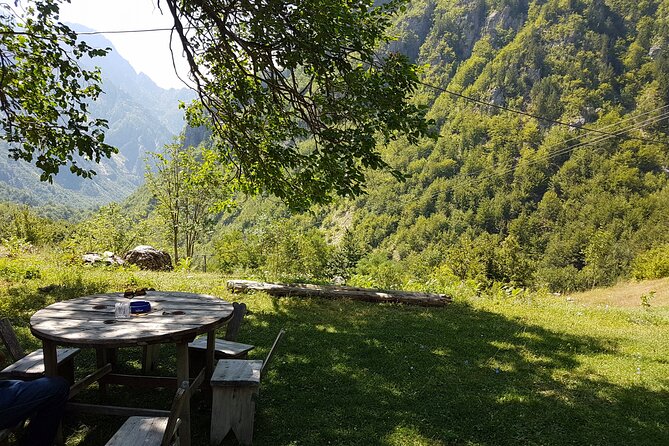 Theth Guided Tour from Shkoder - Stop 1: Qafë Thore viewpoint at 1,700 m and the Buni i Bajraktarit break