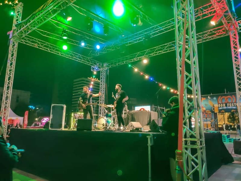"Tirana After Dark: Nightlife Tour & Local Drinks" - Air Albania Stadium area: modern energy and late bar stops