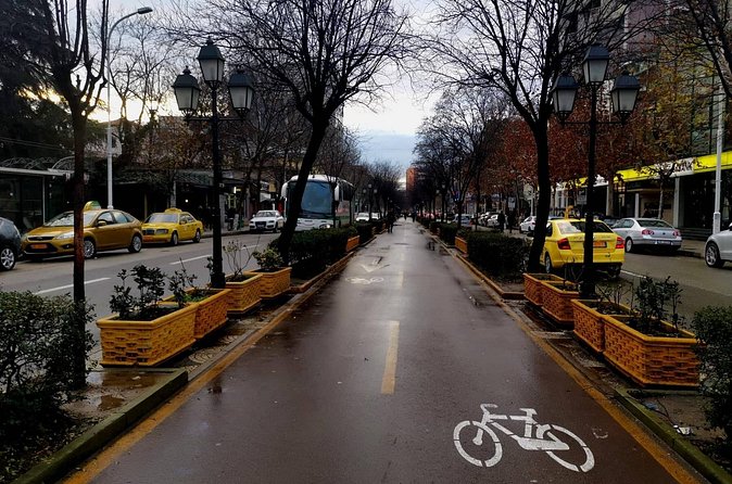 Tirane city bike ride - The University of Tirana area and Casa del Fascio architecture
