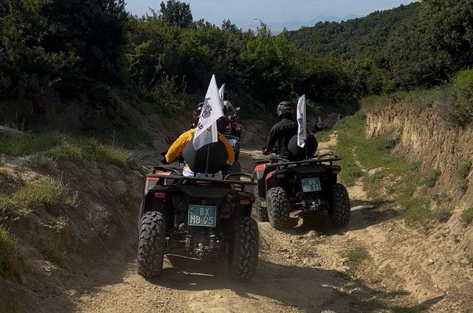 Tirane,Durres-Cape Of Rodon: ATV Quad Bike Tour with Helmet - Panoramic stops that feel like postcards, but with movement