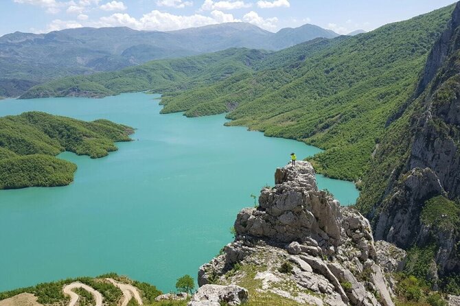 Tirane/Durres: Lake Bovilla & Kruja Castle with 4x4 Offroad Tour - Lake Bovilla by the dam: guided walking and big payoff views