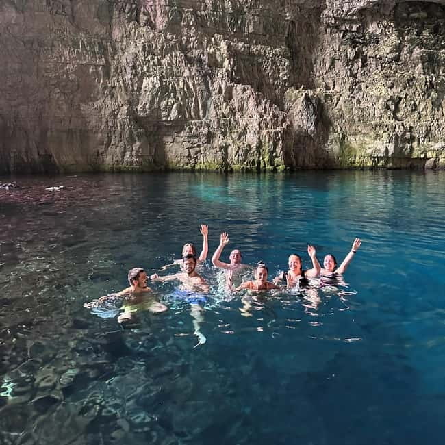 Vlora: Grama Bay and Blue Cave Speedboat Tour Adventure - Dafina Bay (Grama Bay): Cliffs, Clear Water, and Real Swim Time