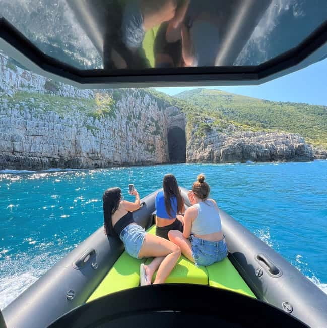 Vlora: Grama Bay and Blue Cave Speedboat Tour Adventure - Haxhi Ali Cave: The Blue-Water Cave Chambers