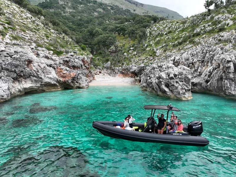 Vlore: Dafina Cave & Haxhi Ali Cave Speedboat Guided Tour - St. Koli (Gjiri i Shen Kolit): A Quick Walk to Another Blue Bay
