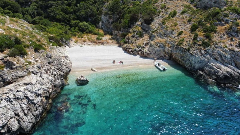 Vlore: Haxhi Ali Cave and Dafina Cave Speedboat Tour - Dafina Bay and Dafina Cave: Virgin-Cove Style Swimming Time