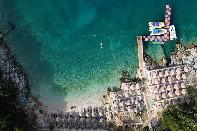 Vlore Private Boat Tour to Haxhi Ali Cave & Karaburun Beach - St. Koli bay in Gjiri i Shën Vasil: two small beaches and a 10-minute walk