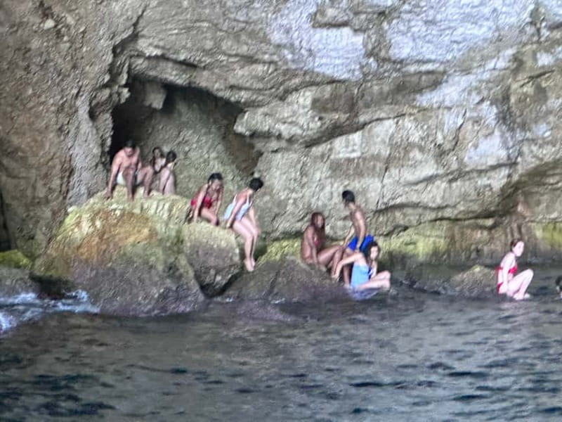 Vlore: Private Speedboat Tour to Haxhi Ali Cave - St. Koli Bay: a short walk to two small, wild beaches